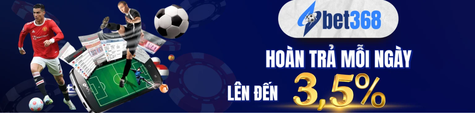 Banner hoàn trả Sbet368